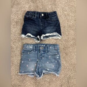 Lot of 18 months baby girl toddler girl Jean shorts cat and Jack jumping beans